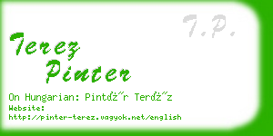terez pinter business card